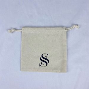 100% Organic Cotton <b>Drawstring</b> Bag Fashion Natural Color <b>Pouch</b> Bag Recyclable Eco-friendly Dust <b>Drawstring</b> <b>Pouch</b> - Product Image 6