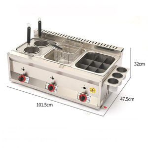 Fabriek Oem Friteuse Noodle Cooker 2 In 1 Voedingscombinatie Machine Rvs Friteuse Commercial - Product Image 5