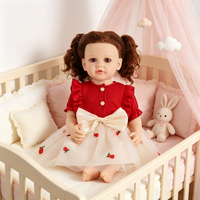 Poupée Reborn réaliste de 22 pouces, corps entièrement en vinyle, aspect de nouveau-né, vêtements assortis, personnalisable, vente en gros, cadeau