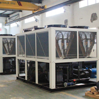 Refroidisseur à vis industriel à air refroidi 100 USRT, refroidisseur d'eau R407C, compresseur à vis haute capacité pour le refroidissement commercial