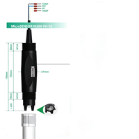 Capteur de pH en antimoine avec boîtier PPS IP68, électrode de température PT1000 pour la surveillance de la qualité de l'eau dans les applications d'épuration, l'aquaculture et l'industrie alimentaire