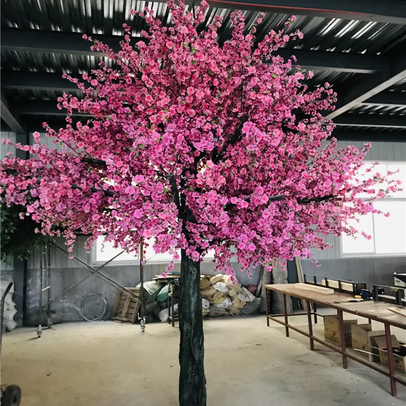 K01203人工桜の木3ft5ft3D LED白い屋外日本の偽の桜の木結婚式用