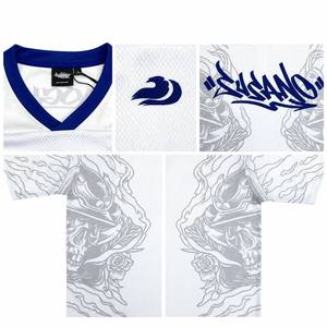 Maillot de football américain en mesh, coupe ample, respirant, grande taille, polyester/coton de haute qualité, impression numérique, unisexe - Product Image 3