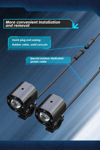 ECOBENE KD30 DC12v Phare de moto à double couleur 10W à faisceau haut/bas clignotant avant, feux de brouillard LED, rétrofit/mise à niveau hors route - Product Image 4