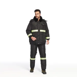 Winter Worksuit Gefrier schrank Lagerung Arbeit Warme Kleidung Sets Kälteschutz Workwear Anzug Reflektierende Extreme Cold Weather Wear