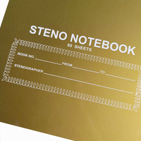 Cuaderno de Estenografía Personalizado con Espiral Superior, 228x152mm, Papel Rayado, Bloc de Notas para Estenógrafos, Encuadernado con Doble Espiral, Cuaderno de Escritura para Oficina y Escuela