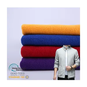 Wholesale 100% Polyester Double Brushed Polar Fleece Fabric Eco-Friendly Good Stretch Performance for Clothes Dense Plain Dyed