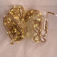 Vintage chanvre corde guirlande lumineuse batterie boîte panneau solaire fonction lumière intérieur extérieur décoration solaire jardin lumière