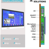 Tablette murale à écran tactile de 15,6/24 pouces, KDS, Wifi, télécommande, panneaux LCD industriels, tablette pour cafés, restaurants, hôtels