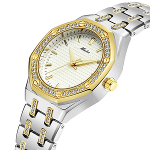 MISSFOX Reloj <span class=keywords><strong>de</strong></span> Cuarzo Analógico <span class=keywords><strong>de</strong></span> Oro <span class=keywords><strong>de</strong></span> 18K <span class=keywords><strong>de</strong></span> Lujo para <span class=keywords><strong>Mujer</strong></span>, Forma <span class=keywords><strong>de</strong></span> Caja Redonda, Joyería Clásica <span class=keywords><strong>de</strong></span> Diamantes Analógicos, Reloj <span class=keywords><strong>de</strong></span> Pulsera <span class=keywords><strong>de</strong></span> Mano Caro - Product Image 6