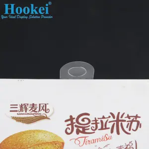 Onglets d'affichage transparents, présentoirs rondes à trous ronds, présentoirs avec crochet en plastique adhésif, pièces - Product Image 3