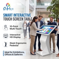 Moniteur interactif horizontal de 55 pouces, écran tactile, kiosque tout-en-un, affichage numérique de table