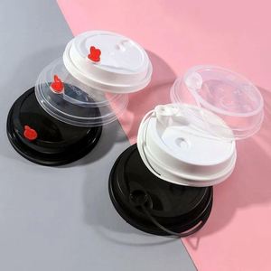 Vasos de Plástico Esmerilado Desechables de 16oz-24oz con Logotipo Personalizado, para Té con Leche, PP, 90mm de Diámetro, con Tapa Inyectada para Alimentos y Bebidas - Product Image 4