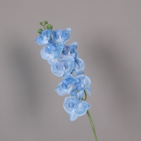 Fleurs artificielles en soie bleue en gros, tiges simples, fausses fleurs pour mariage, événements et décoration intérieure