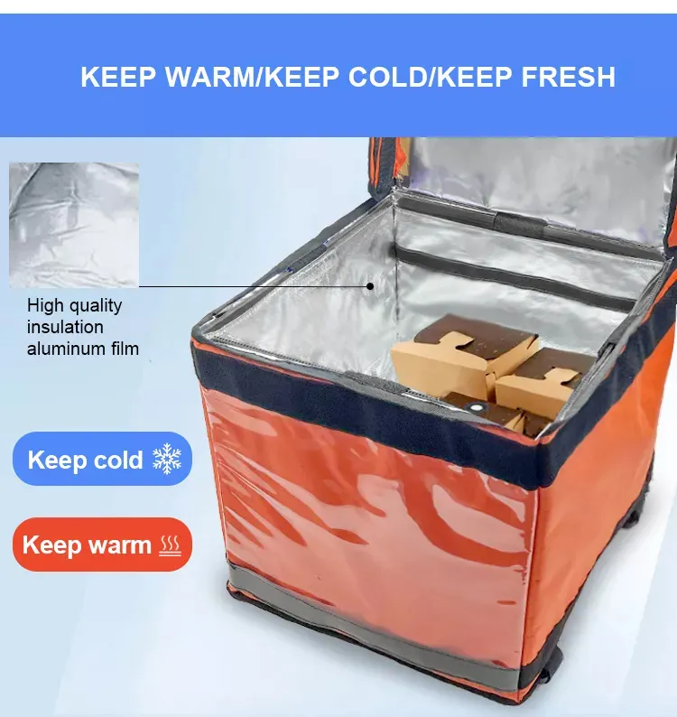 Borse termiche moto Warmer Bike Cooler zaino borsa termica per la consegna degli alimenti isolamento Logo personalizzato Pizza impermeabile