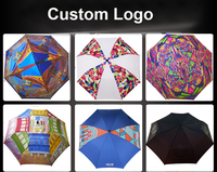 Promosi Iklan Cetak Kustom Cetak Logo Apa Saja Payung Promosi Payung Lipat Aluminium Payung Piknik
