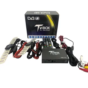 高清电视汽车DVB-T267德国DVB-T2 H.265 HEVC多PLP数字电视接收器汽车数字电视盒，带两个调谐器天线Freenet