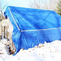 Bâche en PE imperméable robuste sur mesure de 20x30, 30x50, 40x60, 20x20, 15x15, 10x10 pieds, fabriquée en Chine