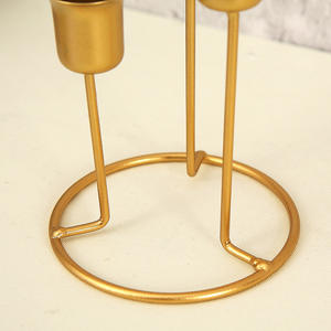 Candelabro Triple LANJO de Metal con 3 Brazos, Acabado Negro, para Decoración de Bodas - Product Image 6