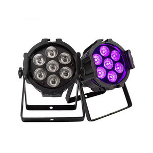 Luminaria LED Par 7x18W de Aluminio Delgado RGBWA+UV DMX512 IP33 para Escenarios y Hogares Inteligentes, Ideal para Entretenimiento Profesional en el Hogar - Product Image 1
