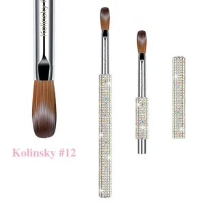1pc Size#8-#12 Diamond Nail Kolinsky <b>Brush</b>,Acrylic Powder Nail <b>Brush</b> - Product Image 2