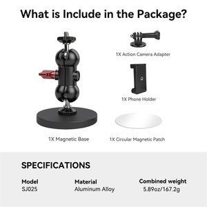 Supporto Magnetico Super Potente per Telefono con Rotazione a 360° °   Supporto Rotante per Telecamere d'Azione e Smartphone da Cruscotto Auto, Moto e Palestra - Product Image 5