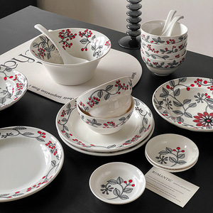 Fond blanc Rose Design Style Offre Spéciale Nouvel ensemble de table en porcelaine - Product Image 1