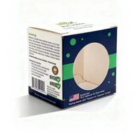 Boîte d'emballage rigide en papier biodégradable BULLFROG Botanica, écologique, avec doublure en éponge, revêtement UV, paillettes, lamination mate, fenêtre