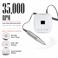 Machine à ongles professionnelle CM.NAIL S30, moteur à balais 35000 tr/min, acier inoxydable, compatible avec les prises US/UK, pour salon de manucure.