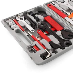 Kit d'outils de réparation de vélo tout-en-un 22 pièces, portable, en fer, avec clés de mécanicien, pour VTT et vélo de route, pour l'entretien en garage, boîte à outils pour chaîne et rayons - Product Image 4