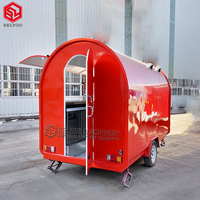 Mini chariot alimentaire mobile avec bar à pizzas, café, beignets et hot-dogs - Petit kiosque de cuisine en aluminium, remorque alimentaire pour restaurants à vendre