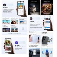 Harga Pabrik Desain Baru Blackview WAVE 10C Smartphone 4G, 4GB+128GB, Layar 6.88 Inci Android 16, Unisoc T310 Quad Core, Mendukung OTG