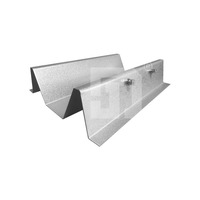 Gouttière de guidage d'eau galvanisée à chaud en zinc-aluminium-magnésium de type M pour carport solaire BIPV, montage solaire, durée de vie de 10 à 25 ans