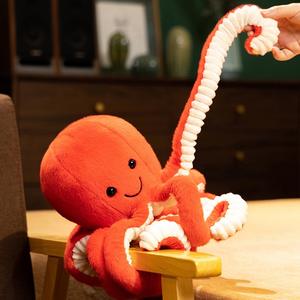Peluche poulpe géante en fausse fourrure moelleuse comme chauffe-mains mignon jouet en peluche poulpe réversible - Product Image 5