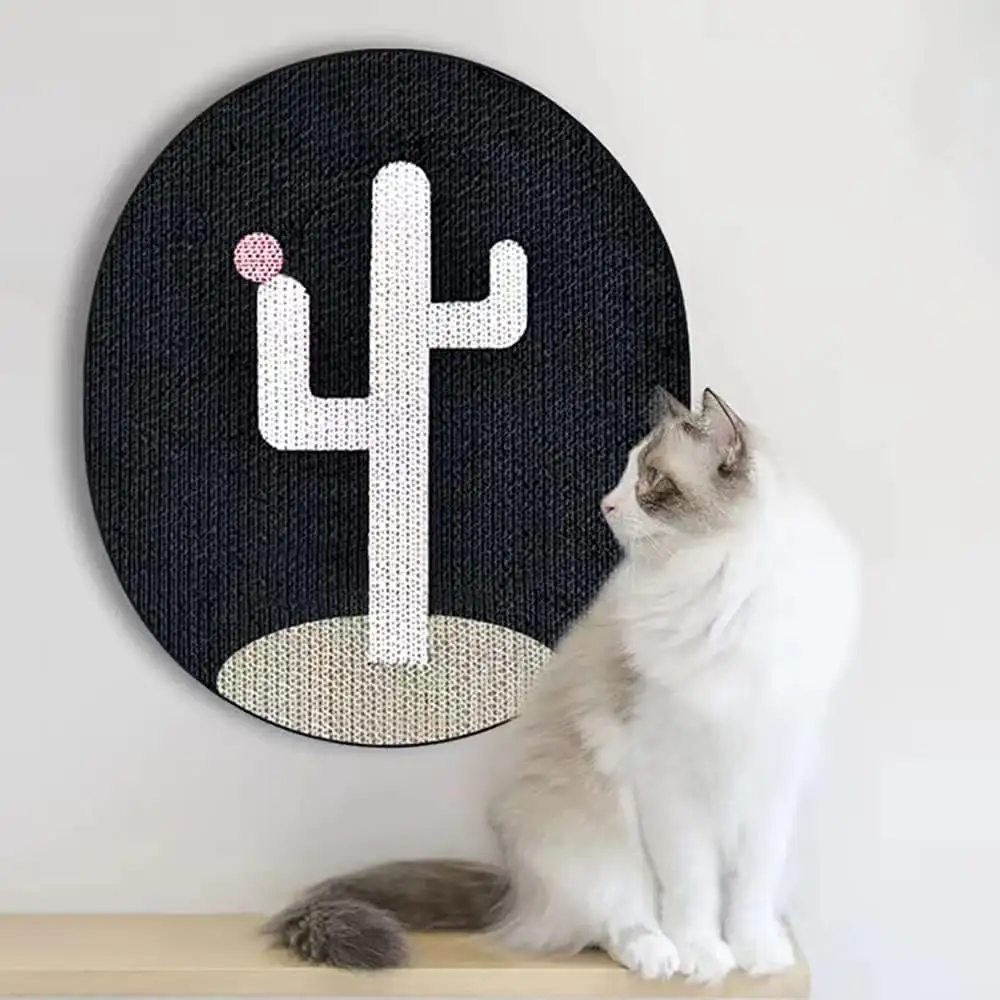 Cat Scratch Pad com Cactus Pattern Scratcher Papelão Ondulado Vara no Chão Porta como Protetor Móveis