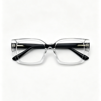 YX-2272 Monture de lunettes carrée unisexe en PC, lunettes optiques épaisses tendance pour hommes et femmes, lunettes de vue pour myopie