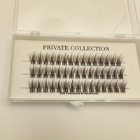 Cils en soie faits à la main movpupil, bande complète, aspect naturel, faux cils, bande transparente invisible