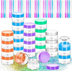 Petits pots en plastique vides de 3 ml, 5 ml, 10 ml avec couvercles à vis, contenants cosmétiques pour maquillage - Product Image 3