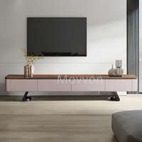 Dernier modèle moderne haut de gamme de luxe ensemble meuble TV et table basse pour salon en marbre