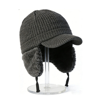 Gorros de Invierno con Orejeras, Gorro de Trapper Forrado de Felpa para Clima Frío, Gorros de Invierno para Hombre, Gorro de Invierno Masculino