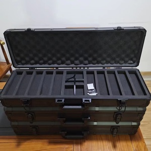 Funda para <span class=keywords><strong>fichas</strong></span> de póker versión EW, carcasa de aluminio negro o dorado 100 200 300 400 500 600 10000 - Product Image 2