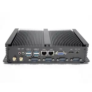 Top Selling 2*LAN 4*COM Fanless Computer Core i5 3317U Processor Support SSD+HDD All in One PC Industrial Mini PC