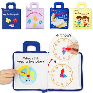 Jouets éducatifs précoces pour bébés, personnalisables avec logo, compétences pratiques, <span class=keywords><strong>mon</strong></span> premier livre, livre en tissu, livre silencieux, personnalisable avec logo - Product Image 2