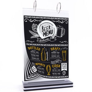 Rak <span class=keywords><strong>Display</strong></span> Menu Dua Sisi Multi Halaman, Dapat Dilepas, untuk Bisnis, Restoran, Supermarket, dan Rumah - Product Image 1
