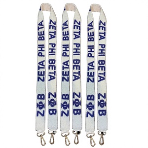 Northwestern State Demons Beaded Embroidered Letters Theme Purse Strap Purple White Chain Cotton Customizable High Quality <b>Game</b> - Product Image 4