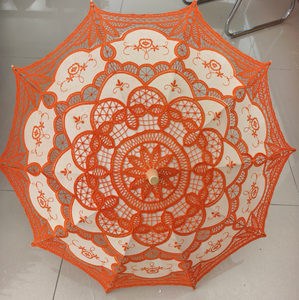 TX11127 оптовая продажа винтажный высококачественный белый кружевной зонт черный розовый бежевый кружевной зонт для свадьбы зонтик - Product Image 5