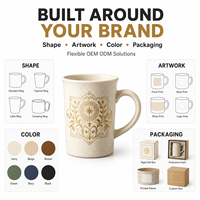 Taza de Cerámica Color Marfil con Diseño Metálico Dorado Personalizado OEM ODM, Taza para Café o Té, Caja de Regalo, Proveedor de Artículos para Bebidas al por Mayor