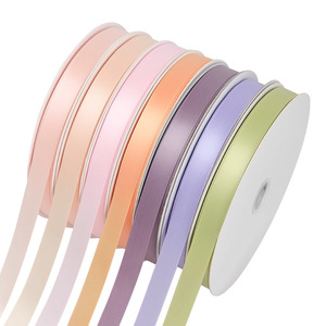 Pita Satin Grosgrain Satu Sisi 1.5cm, Warna Solid Beragam, Daya Tahan Tinggi, untuk Kerajinan DIY dan Ikat Rambut - Product Image 3
