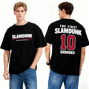 เสื้อยืดอะนิเมะ fitspi Sakuragi <span class=keywords><strong>hanamichi</strong></span> Kaede <span class=keywords><strong>Rukawa</strong></span> ขนาดใหญ่สไตล์ญี่ปุ่นแขนสั้นใช้ได้ทั้งชายและหญิง - Product Image 1