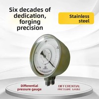 Manomètre différentiel de précision à double aiguille et double tube en acier inoxydable, pour haute pression statique, avec aiguille micro-instrumentale